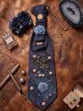 A Lil Bougie Statement Necklace Tie – Blue Denim Luxe