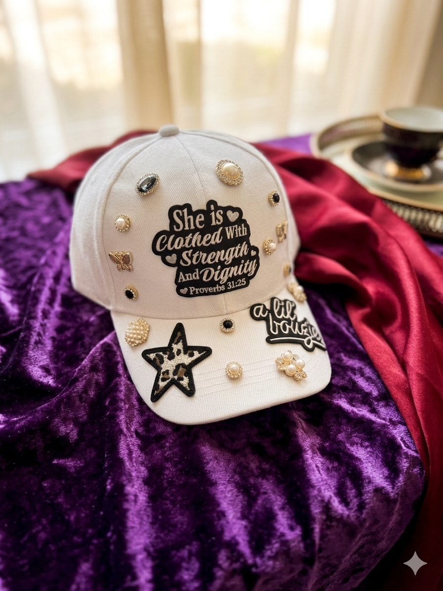 “She Is Clothed With Strength” Faith Statement Hat