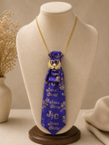 Royal Purple Jesus Christ Statement Necklace Tie