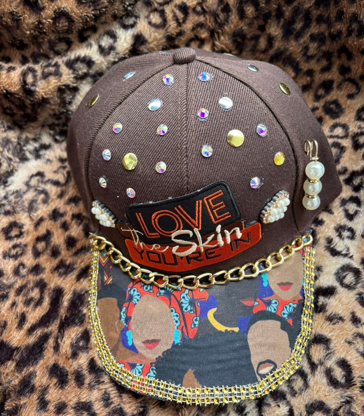 "Love the Skin You're In" Statement Hat-Brown