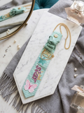 "LOVE" Charm Necklace Tie-Mint