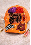 "Brown Suga Babe" Statement Hat-Orange